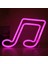 Pembe Neon Tabelalar Gece Lambası Neon LED Nota Gece Işıkları Çocuk Odası Duvar Çocuk Yatak Odası Parti Düğün Dekorasyon Neon Lamba (Yurt Dışından) 1