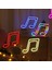 Pembe Neon Tabelalar Gece Lambası Neon LED Nota Gece Işıkları Çocuk Odası Duvar Çocuk Yatak Odası Parti Düğün Dekorasyon Neon Lamba (Yurt Dışından) 5