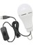 Beyaz Enerji Tasarruflu LED Ampul 5V Powered Taşınabilir USB Küre Ampul Gece Lambası Kanca Anahtarı ile Kamp Yürüyüş Balıkçılık Için (Yurt Dışından) 1