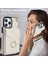 Iphone 13 Pro 6.1 Inç Rfıd Için Pu Deri Bloke+Tpu Telefon Kılıfı Çoklu Kart Yuvaları Halk Kickstand Cover-Beige (Yurt Dışından) 3