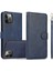 Iphone 15 Pu Deri Cüzdan Için Telefon Kılıfı Stand 2'si 1 Arada Söndürülebilir Manyetik Kapak Kayış Mavisi (Yurt Dışından) 1