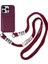 Iphone 15 Pro Soft Slim Koruyucu Kılıf Sıvı Silikon Kart Tutucu Kapak Strap-Wine Kırmızı (Yurt Dışından) 1