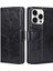 Iphone 15 Pro Geometrik Deri Telefon Kılıf Anti-Drop Stand Cüzdan Kapak Black Için (Yurt Dışından) 1