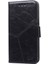 Iphone 15 Pro Geometrik Deri Telefon Kılıf Anti-Drop Stand Cüzdan Kapak Black Için (Yurt Dışından) 5
