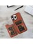 IPhone 14 Pro Case Card Tutucu Cowhide Doku Pu Derisi+Tpu Telefon Kapak-Kahverengi Için Stil 01 (Yurt Dışından) 4