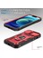 Iphone 15 Plus Pc+Tpu Kickstand Case Card Tutucu Telefon Kablosu Kameralı Kapak-Kırmızı+Siyah (Yurt Dışından) 2