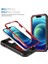 Iphone 15 Plus Pc+Tpu Kickstand Case Card Tutucu Telefon Kablosu Kameralı Kapak-Kırmızı+Siyah (Yurt Dışından) 4