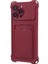 Iphone 13 Pro Max Için 6.7 Inç Kasa Anti-Fall Tpu Kart Tutucu Telefon Koruyucusu (Hassas Kesim) -Wine Red (Yurt Dışından) 1