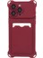 Iphone 13 Pro Max Için 6.7 Inç Kasa Anti-Fall Tpu Kart Tutucu Telefon Koruyucusu (Hassas Kesim) -Wine Red (Yurt Dışından) 3