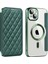 iPhone 14 Plus Için Dahili Lens Film Deri Kart Tutucu Telefon Kılıfı Rfıd Blokitasyon Anti-Düşme Kapak Magsafe-Blackish Green ile Uyumlu (Yurt Dışından) 1