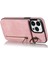 Iphone 12/12 Pro Cep Telefonu Kılıf Kart Yuvaları Rfıd Engelleme Pu+Tpu Geri Kapak Pembe (Yurt Dışından) 2