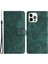 Iphone 15 Pro Baskılı Kelebekler Için Stand Kapağı Telefon Kılıfı Strap-Green ile Cilt Touch Pu Deri Cüzdan (Yurt Dışından) 1
