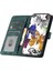 Iphone 15 Pro Baskılı Kelebekler Için Stand Kapağı Telefon Kılıfı Strap-Green ile Cilt Touch Pu Deri Cüzdan (Yurt Dışından) 4