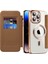 Iphone 12 Pro 6.1 Inç Rfıd Için Lens Film Rhombus Deri Kart Tutucu ile Magsafe-Brown ile Uyumlu Kılıf (Yurt Dışından) 3