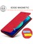Iphone 15 Plus Stand Cüzdan Manyetik Kapatma Mikrofiber Deri Telefon Kapak Kırmızısı Için Cep Telefonu Kılıfı (Yurt Dışından) 5