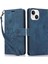 Kayış Cüzdanı ile iPhone 13 Deri Kasa Için Orkide Kelebek Desen Mavisi (Yurt Dışından) 1