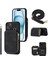 Iphone 15 Plus Için Kickstand Deri Kaplamalı Tpu Kılıfı Plus Fermuar Cüzdan Cep Telefonu Kapak Black (Yurt Dışından) 1