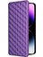 Iphone 15 Plus Rhombus Için Baskılı Telefon Kılıf Anti Drop Pu Deri Deri Cüzdan Stand Kapak Morası (Yurt Dışından) 5