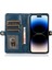 IPhone 15 Pro Max Cep Telefon Kılıfı Için Strap Söndürülebilir 2'si 1 Arası Cüzdan Tpu+Pu Kapak-Mavi (Yurt Dışından) 2