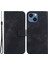 Iphone 15 Pro Için Pro-Çizelge Anti-Çizelge Cüzdan Telefon Kabuğu Pu Deri Telefon Kılıfı Stand Kapağı Baskılı Desen Kapak Black (Yurt Dışından) 1