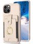 Iphone 15 Plus Pl Deri Kaplamalı Tpu Telefon Kılıfı Kickstand Card Yuvası Koruyucu Kapak Bej (Yurt Dışından) 2
