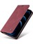 Iphone 13 Pro 6.1 Inç Tam Koruma Telefon Kılıfı Cilt Touch Deri Cüzdan Stand Kapak Kırmızısı (Yurt Dışından) 5