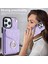 Iphone 13 Pro 6.1 Inç Için Rfıd Pu Deri Engelleme Pu Derisi+Tpu Telefon Kılıfı Birden Çok Kart Yuvaları Yüzük Kickstand Kapak-Mor (Yurt Dışından) 3