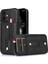 Iphone 11 Kasa Gizli Kart Tutucu Pu Derisi+Tpu Cep Telefonu Kapağı Parmak Kayışı Kickstand-Black (Yurt Dışından) 1