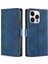 Iphone 15 Pro Max Telefon Kılıfı Cüzdan Cilt Touch Hissed Hissediyor Pu Derisi Timsah Doku Stand Flip Cover-Blue (Yurt Dışından) 1