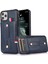 Iphone 11 Pro Max Case Pu Deri+Tpu Kart Tutucu Telefon Kapağı Retractable Kayış Kickstand-Mavi (Yurt Dışından) 1