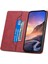 Iphone 15 Pro Max Pu Deri Akıllı Telefon Kılıfı Rfıd Engelleme Telefon Stand Kapağı Cüzdan-Kırmızı (Yurt Dışından) 5