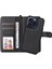 Iphone 15 Pro Kılıf 2'si 1 Arada Pu Deri Telefon Stand Cüzdan Kapağı Black (Yurt Dışından) 2