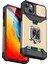 Iphone 15 Plus Cep Telefonu Kılıfı Pc+Tpu Slayt Lens Koruma Kart Tutucu Gold ile Şok Geçirmez Kapak (Yurt Dışından) 1