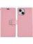 Iphone 15 Plus Cüzdan Deri Telefon Kılıfı Metal Manyetik Toka Telefon Kapak Pembe (Yurt Dışından) 1