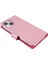 Iphone 15 Plus Cüzdan Deri Telefon Kılıfı Metal Manyetik Toka Telefon Kapak Pembe (Yurt Dışından) 5