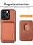 Iphone 15 Pro Fiber Pu Deri Kaplamalı Pc+Tpu Kapak-Kahverengi Için Çıkarılabilir Manyetik Kart Tutucu Telefon Kasası (Yurt Dışından) 3