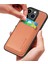 Iphone 15 Pro Fiber Pu Deri Kaplamalı Pc+Tpu Kapak-Kahverengi Için Çıkarılabilir Manyetik Kart Tutucu Telefon Kasası (Yurt Dışından) 4