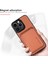 Iphone 15 Pro Fiber Pu Deri Kaplamalı Pc+Tpu Kapak-Kahverengi Için Çıkarılabilir Manyetik Kart Tutucu Telefon Kasası (Yurt Dışından) 5