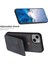 Iphone 15 Plus Kart Yuvaları Için Kickstand Case Mat Pu Deri Kaplamalı Tpu Telefon Kapak Black (Yurt Dışından) 3