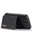 Iphone 15 Pro Magnetic Cüzdan Telefon Kılıfı Pc+Tpu+Pu Şok Geçirmez Kickstand Cover-Black (Yurt Dışından) 4