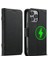Iphone 15 Pro Case Için Litchi Doku Pu Deri Cüzdan Telefon Kabuğu Magsafe-Black ile Uyumlu (Yurt Dışından) 1