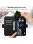 Iphone 15 Pro Case Için Litchi Doku Pu Deri Cüzdan Telefon Kabuğu Magsafe-Black ile Uyumlu (Yurt Dışından) 5