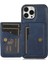 Iphone 15 Pro-Drop Pu+Tpu Telefon Kılıfı Yerleşik Metal Sac Mavisi Için Kart Tutucu Kickstand Kapak (Yurt Dışından) 4