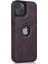 iPhone 14 Plus Içinpu Deri Kılıf Plus Kabuk Düz Renkli Damla Dayanıklı Telefon Geri Kapak-Dark Mor (Yurt Dışından) 1