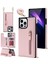 Iphone 15 Pro Max Rfıd Engelleyen Telefon Kılıfı Tpu+Pu Kickstand Cüzdan Telefon Kapağı Omuz Kayış Pembe (Yurt Dışından) 1