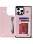 Iphone 15 Pro Max Rfıd Engelleyen Telefon Kılıfı Tpu+Pu Kickstand Cüzdan Telefon Kapağı Omuz Kayış Pembe (Yurt Dışından) 2