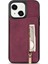 Iphone 15 Plus Fermuar Cep Deri Kaplamalı Tpu Telefon Kılıfı Cüzdan Telefon Kickstand Cover-Wine Kırmızı (Yurt Dışından) 1