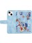 Kart Yuvaları iPhone 15 Plus Için Telefon Kapağı Artı Çiçek Desen Baskısı Pu Deri Telefon Kasa-Bebek Mavi (Yurt Dışından) 5