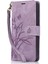 Iphone 15 Pro Deri Flip Cover Orkide Kelebek Cüzdan Kılıfı Strap-Purple (Yurt Dışından) 4