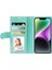 Iphone 14 Pu Deri Cüzdan Stand Kapağı Omuz Kayışı Yeşili ile Fermuar Cep Telefonu Kılıfı (Yurt Dışından) 2